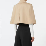 Short cape in water-repellent cotton