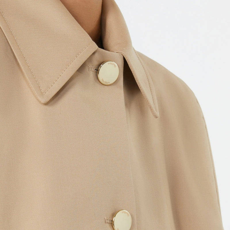 Short cape in water-repellent cotton