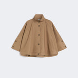 Short water-repellent gabardine cape