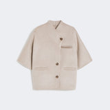 Short cashmere loden cape