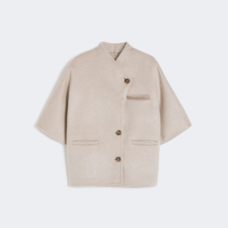 Short cashmere loden cape