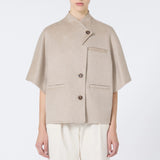 Short cashmere loden cape