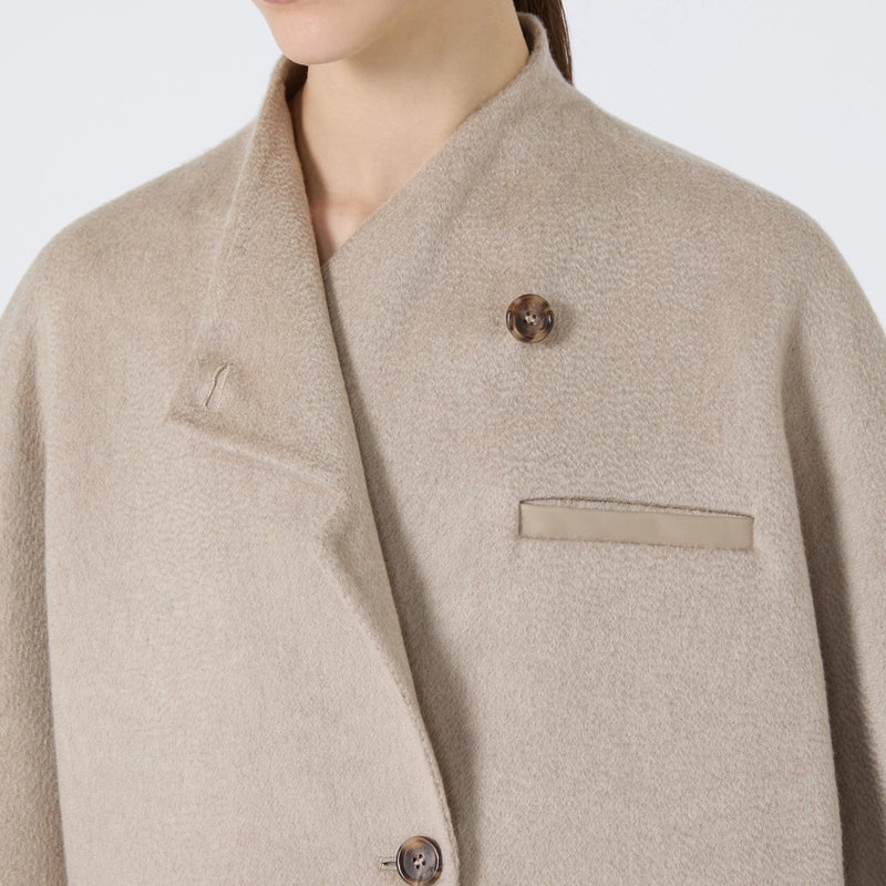 Short cashmere loden cape