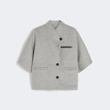 Short cashmere loden cape