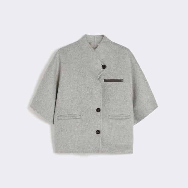 Short cashmere loden cape