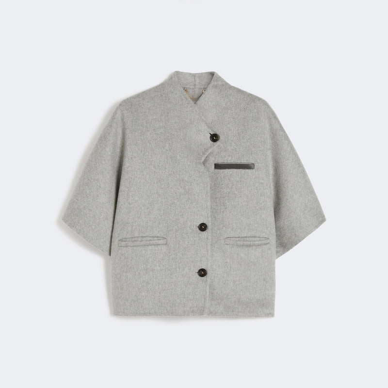 Short cashmere loden cape