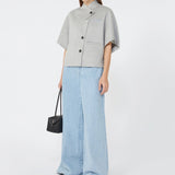 Short cashmere loden cape