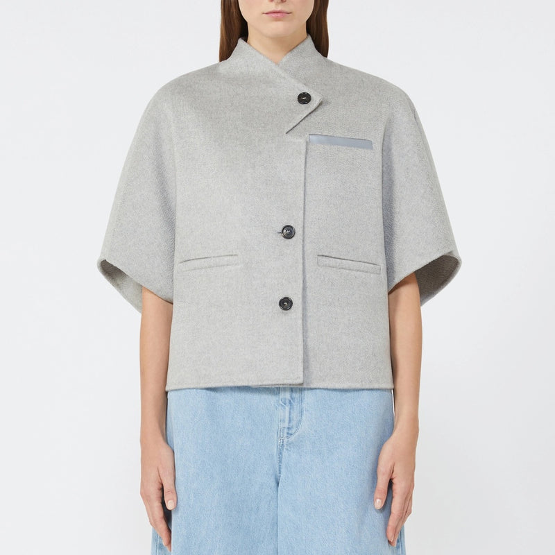 Short cashmere loden cape