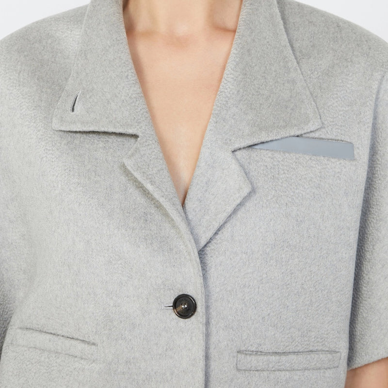 Short cashmere loden cape