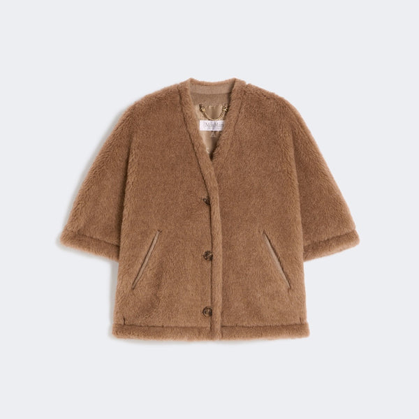 Alpaca cashmere teddy cape