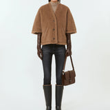 Alpaca cashmere teddy cape