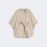 Cashmere cape with belt