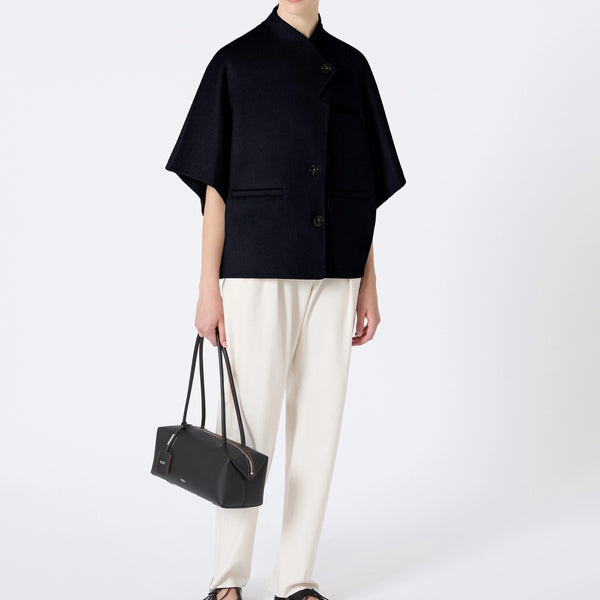 Short cashmere loden cape