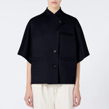 Short cashmere loden cape