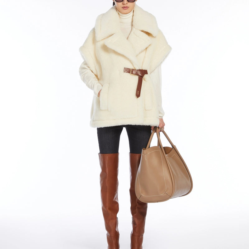 Alpaca wool teddy cape