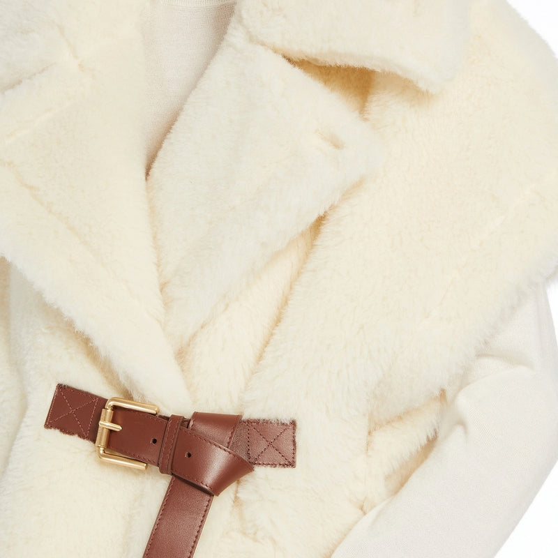 Alpaca wool teddy cape