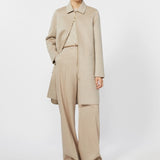 Straight cashmere coat