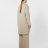 Straight cashmere coat