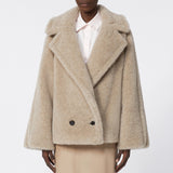 Alpaca cashmere teddy coat