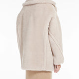 Short Teddy Bear Icon Coat in alpaca and wool