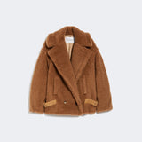 Teddy fabric biker jacket