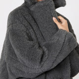 Teddy Bear Icon Coat in wool and alpaca