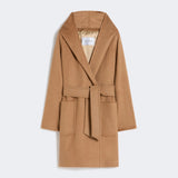 Camel hair robe coat