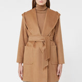 Camel hair robe coat