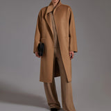 Midi cardigan coat in cashmere