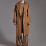 Midi cardigan coat in cashmere