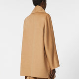 Camel hair cardigan coat