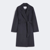 Wool coat in denim look