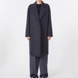 Wool coat in denim look