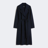 Long coat in wool loden