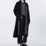 Long coat in wool loden