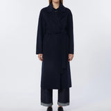Long coat in wool loden
