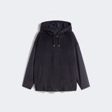 Wool drape sweatshirt jacket