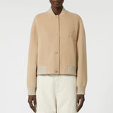 Wool blend bomber jacket