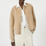 Wool blend bomber jacket