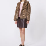 Patterned wool-blend caban