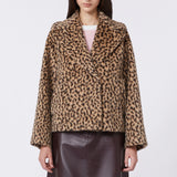 Patterned wool-blend caban