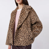 Patterned wool-blend caban