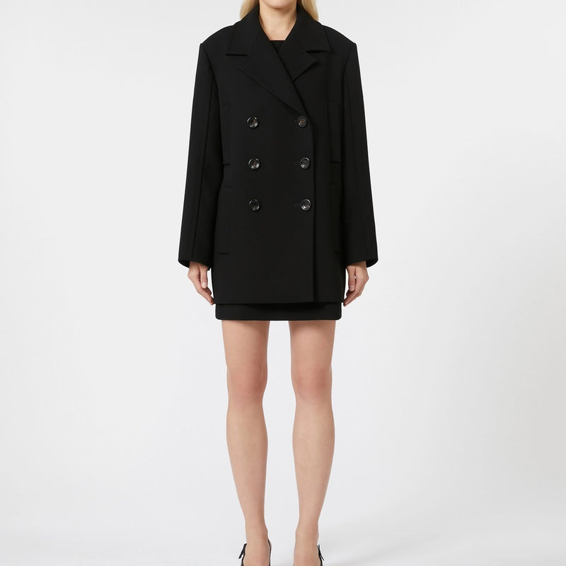 Double-breasted cady caban