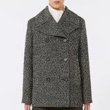 Double-breasted wool coat