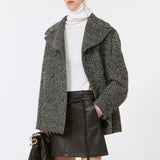 Double-breasted wool coat