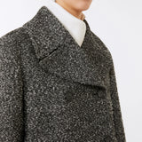 Double-breasted wool coat