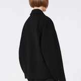 Wool double-fabric caban