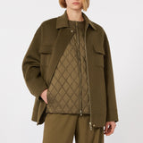 Quilted 2-in-1 wool and silk coat