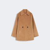 Double-breasted wool caban