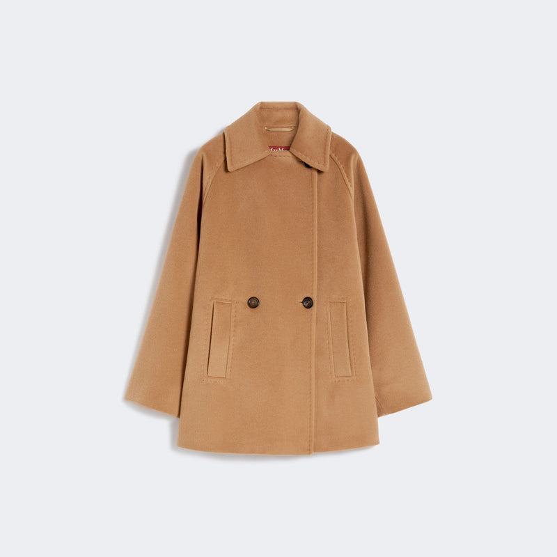 Double-breasted wool caban